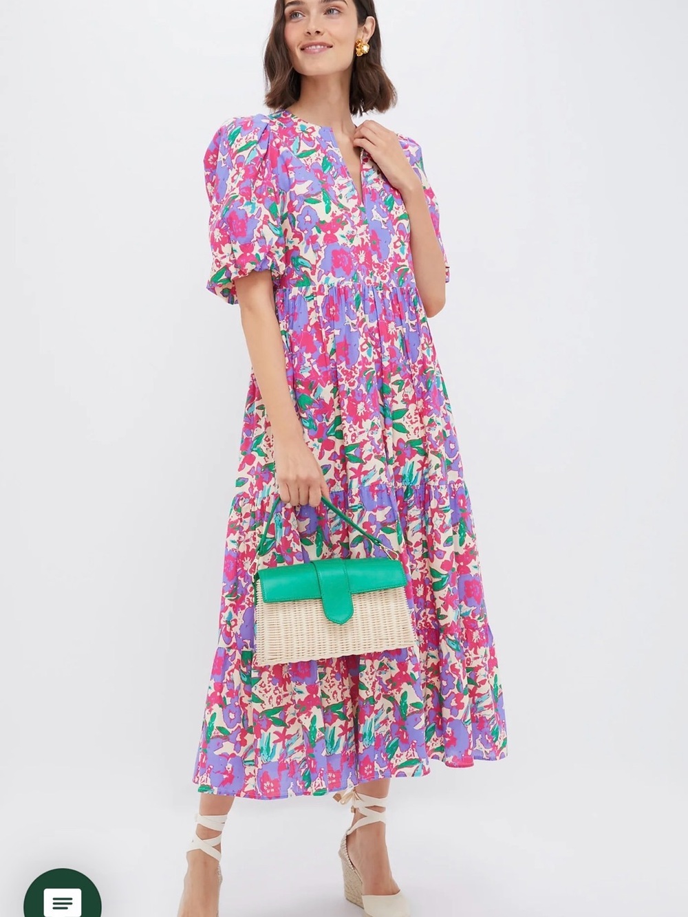 Magenta Multi Floral Cisco Maxi Dress SMALL